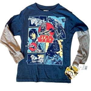 Disney Star Wars Long Sleeve Shirt NWT kids size small